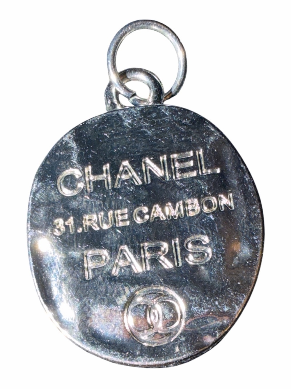 CHANEL Silver-tone 31 Rue Cambon Paris Zip Pull